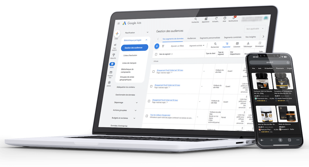 Agence de gestion de publicité payante Google Ads, Shopping, Facebook Ads - Conception E-commerce