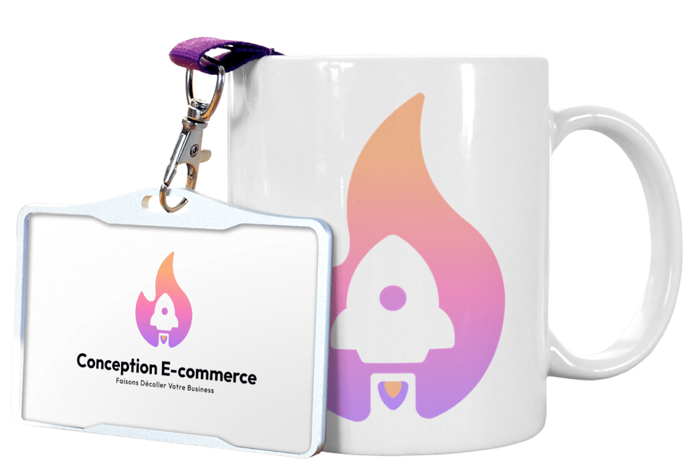 Agence de Conception Graphiques - Conceptions E-commerce Tasse Badge Transparent