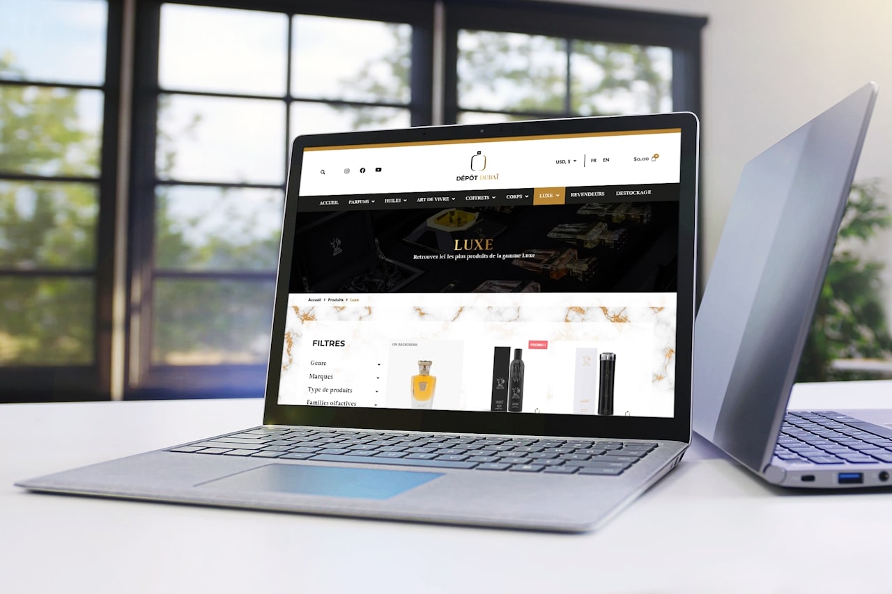 Dépôt Dubaï - Conception E-commerce